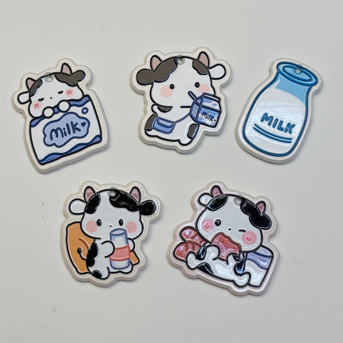 Pendentifs en acrylique — Milk Cow Friends 🥛🐮
