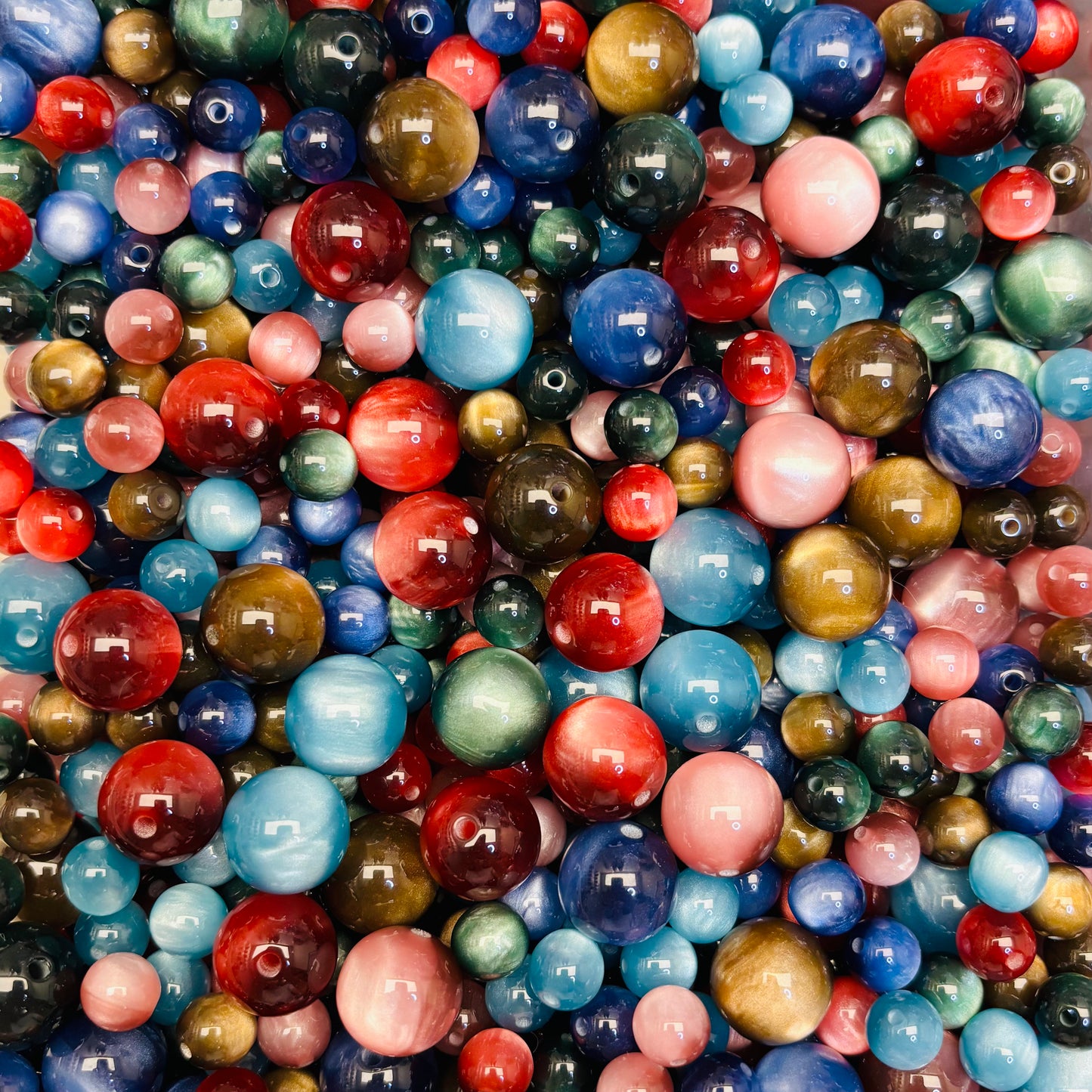 Resin bead mix - Cat's Eye
