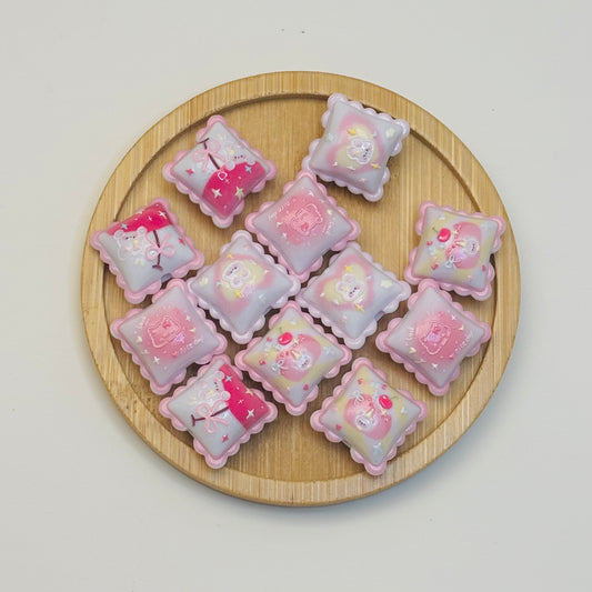 Perles en acrylique - Coussin Rose Kawaii 💗