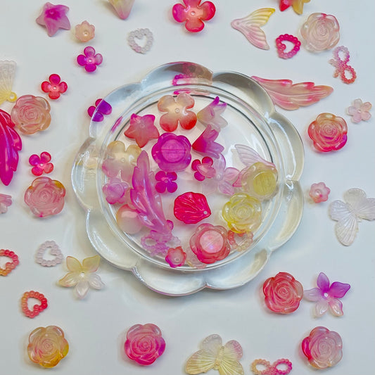 Mix perles & charms acryliques - Assortiment Kawaii 🌸✨