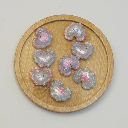 Perles en acrylique - Cœur Pastel Cute & Lovely 💗✨