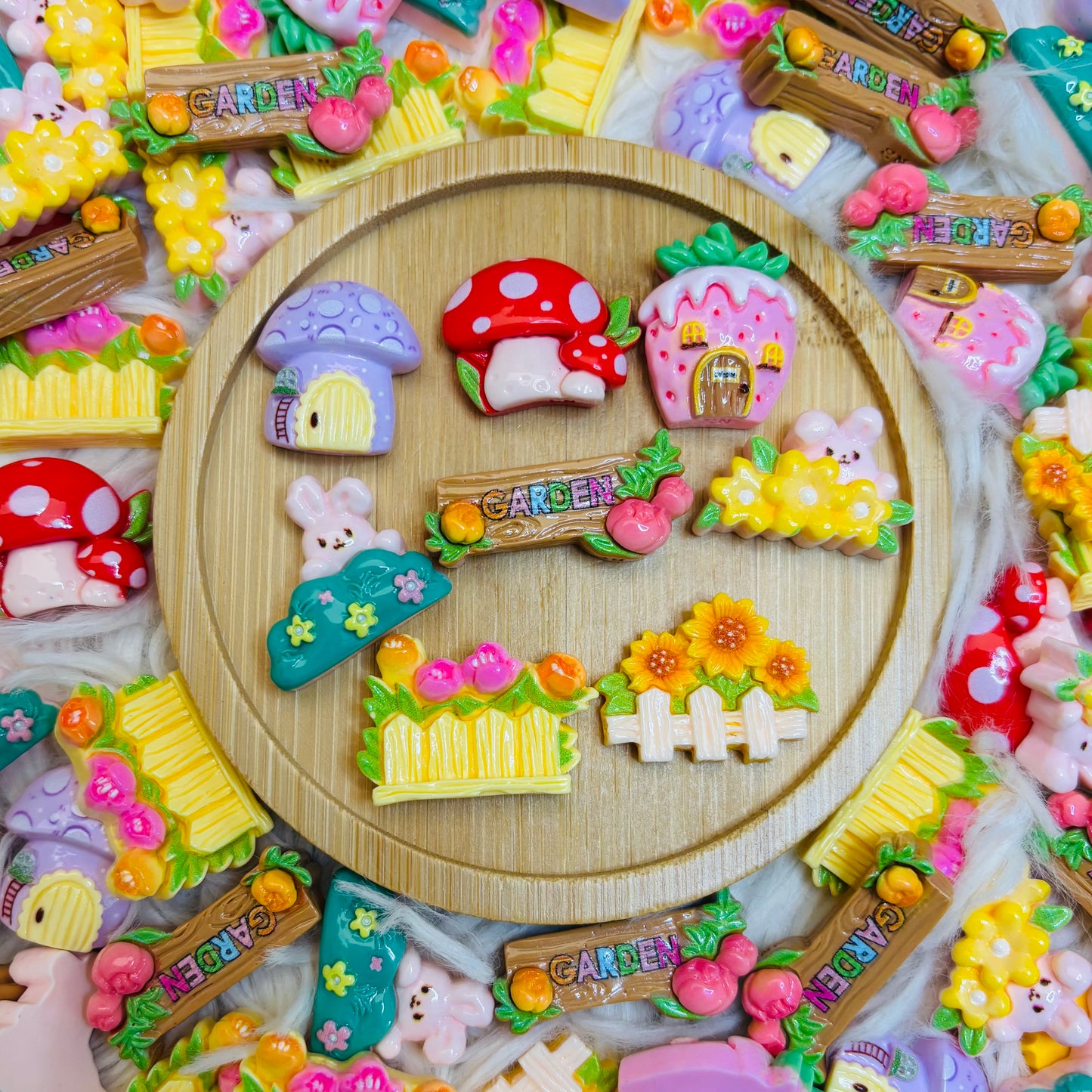 Resin Charms - Pretty Garden