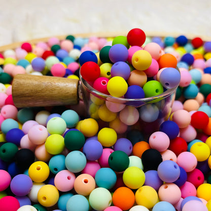 (10 mm) Matte colored beads - Sold by 50ml