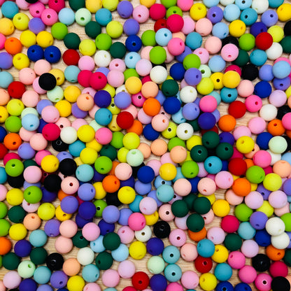 (10 mm) Matte colored beads - Sold by 50ml