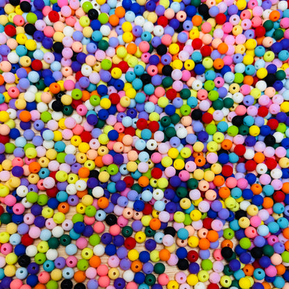 (6 mm) Matte coloured beads - Sold per 50ml