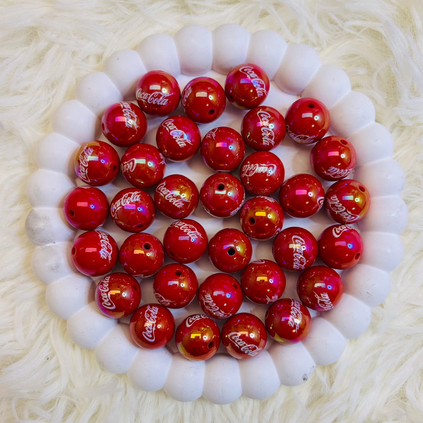 Perle en acrylique - Cola (vendu par 5)