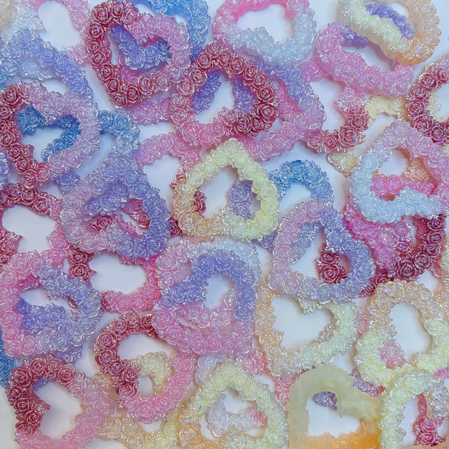 Sparkly Rose Hearts