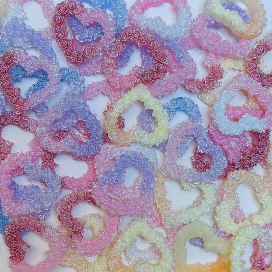 Sparkly Rose Hearts