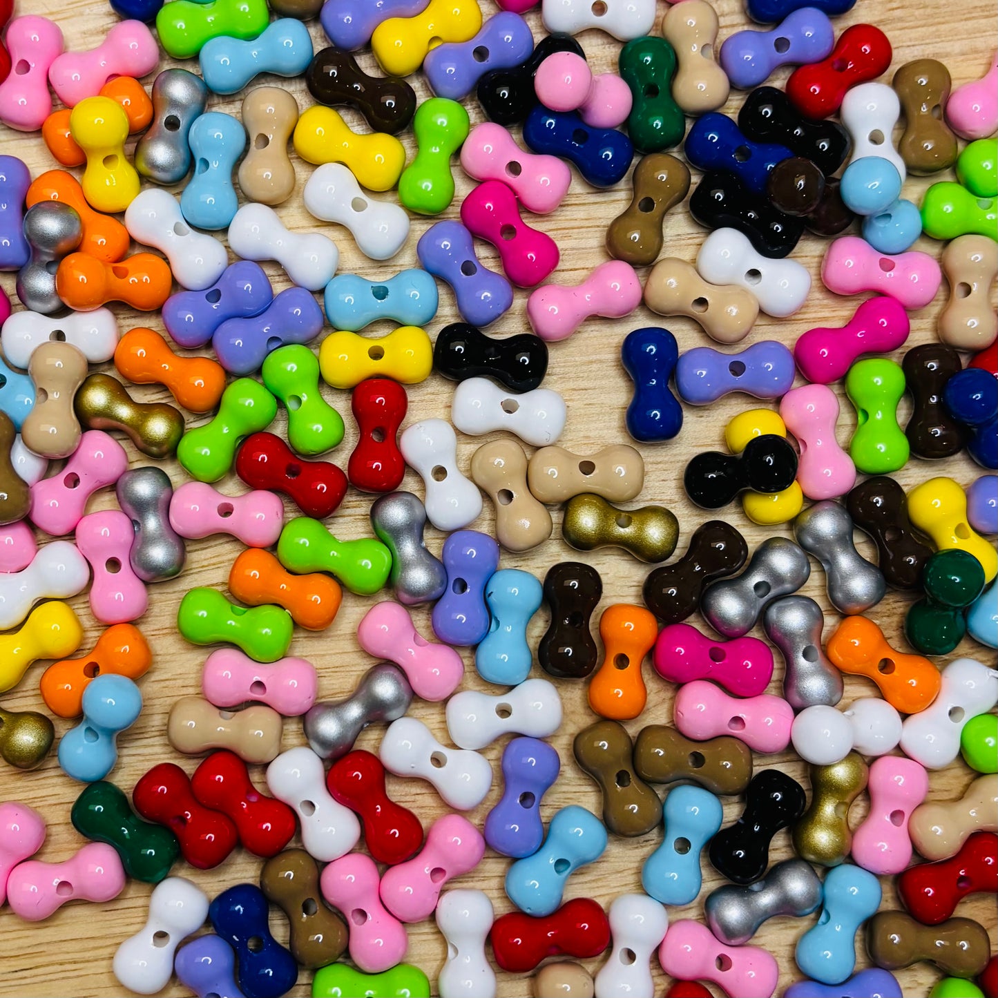 Acrylic Coloured Beads 🌈 (Sold by the packet)
