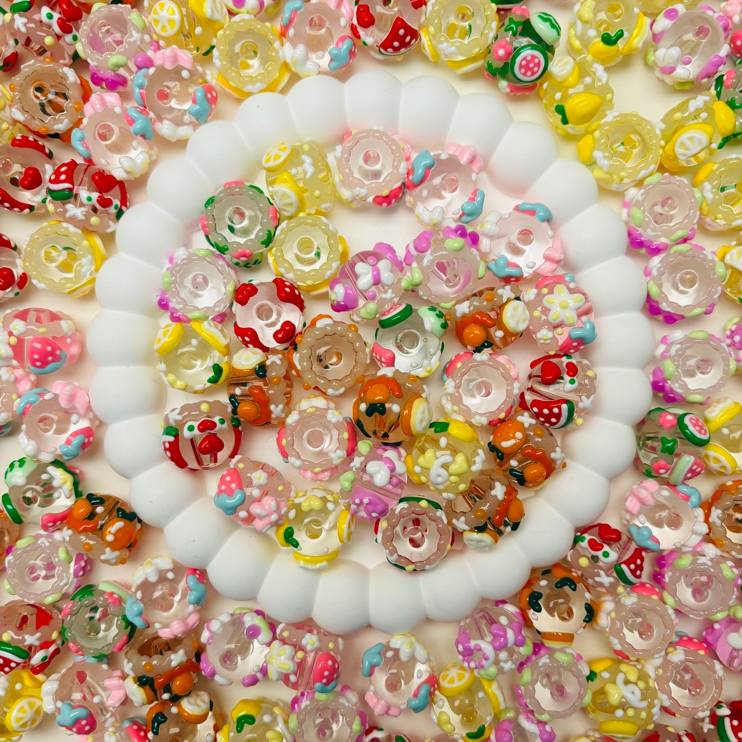 Perles peintes - Fruits (Lumineuses)