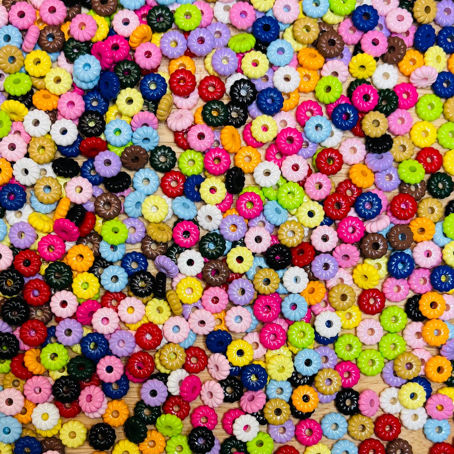 Acrylic Coloured Beads 🌈 (Sold by the packet)