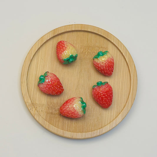 Perles en acrylique - Fraise Rouge 🍓