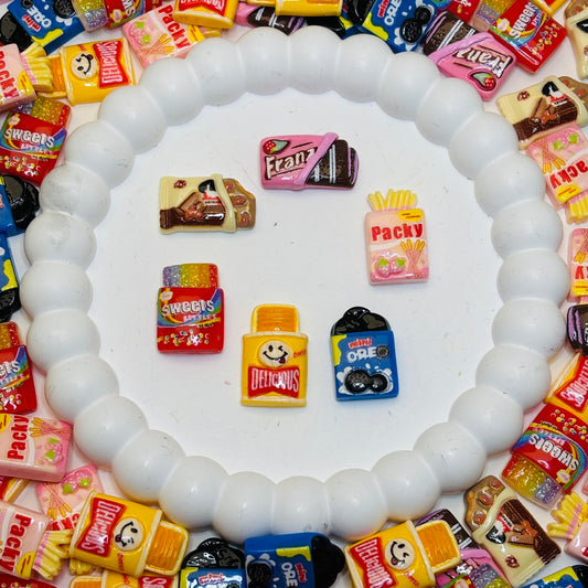 Charms en résine - Kawaii Snack (par 5, 10 ou 20) 🌸