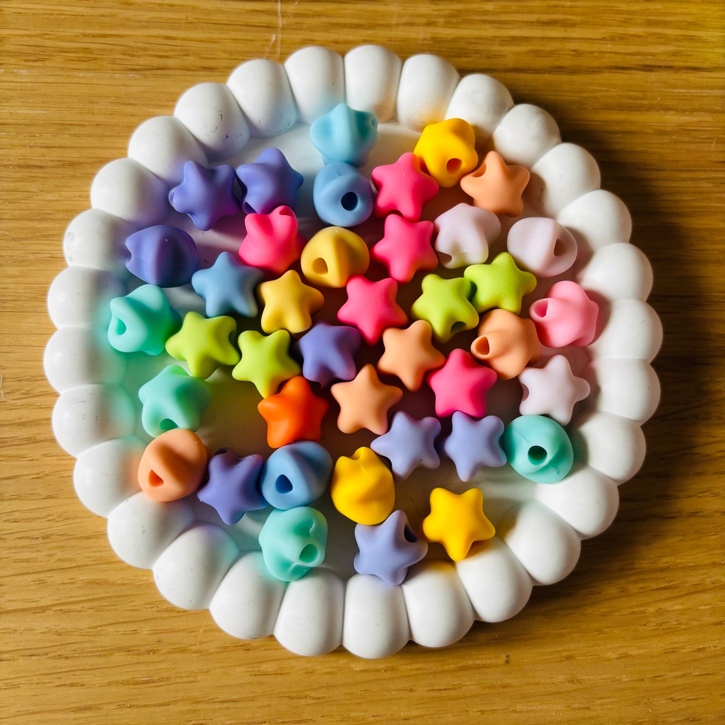 Perles en acrylique - Cubes & étoiles mix