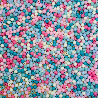 (6 mm) Matte coloured beads - Sold per 50ml