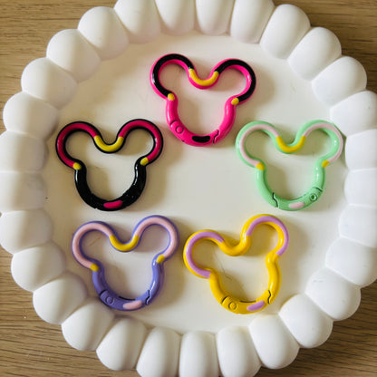 Anneau Mickey peinte (vendu par 5)