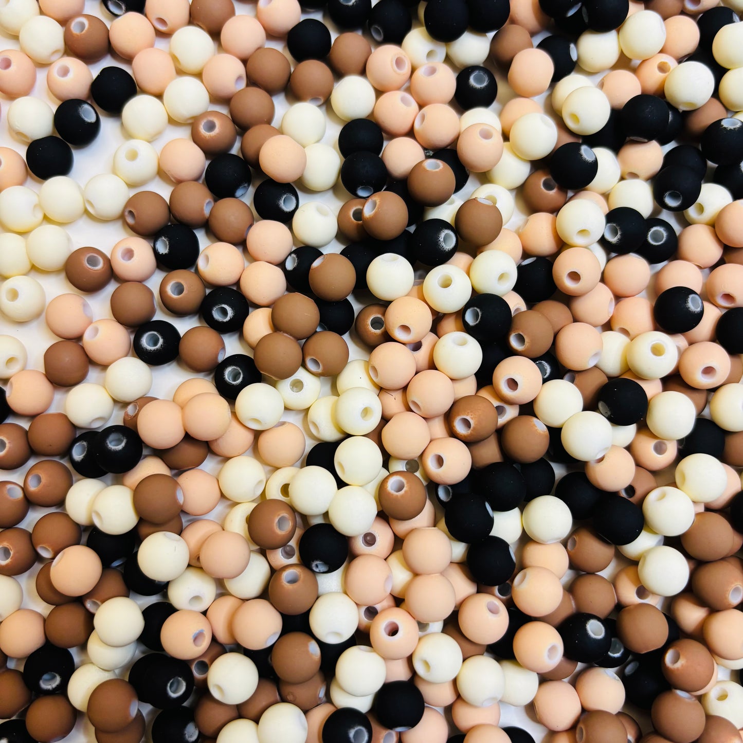 (8 mm) Matte brown beads - Sold by 50ml