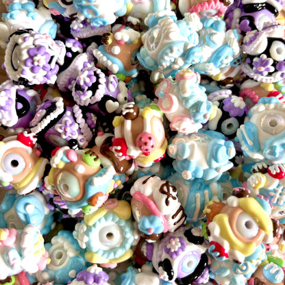 🌸 Perles peintes à la main (10, 20 ou 30 pièces)