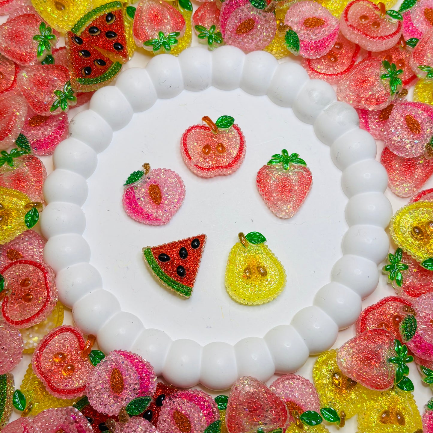 Resin Charms - Sparkly Fruits