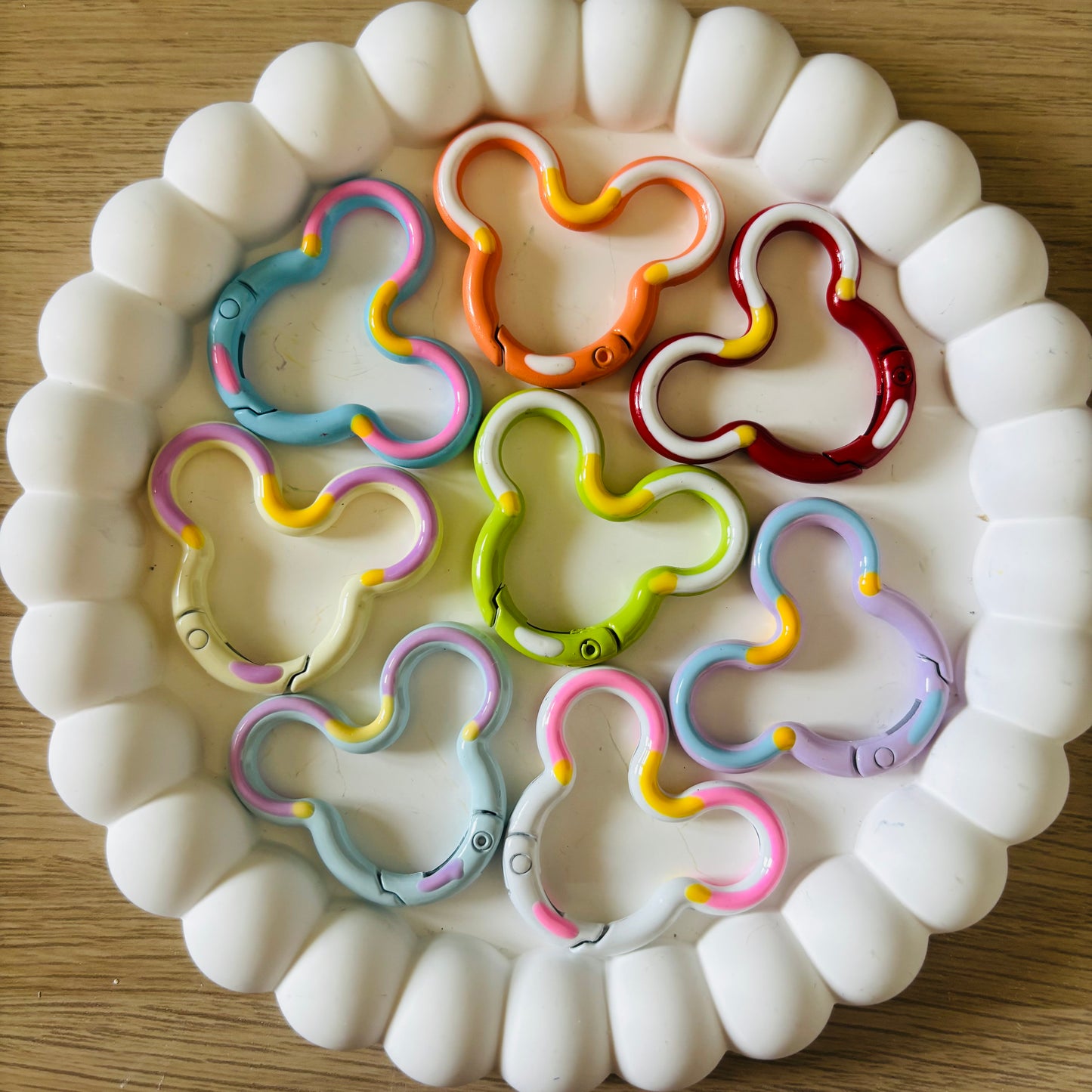 Anneau Mickey peinte (vendu par 5)