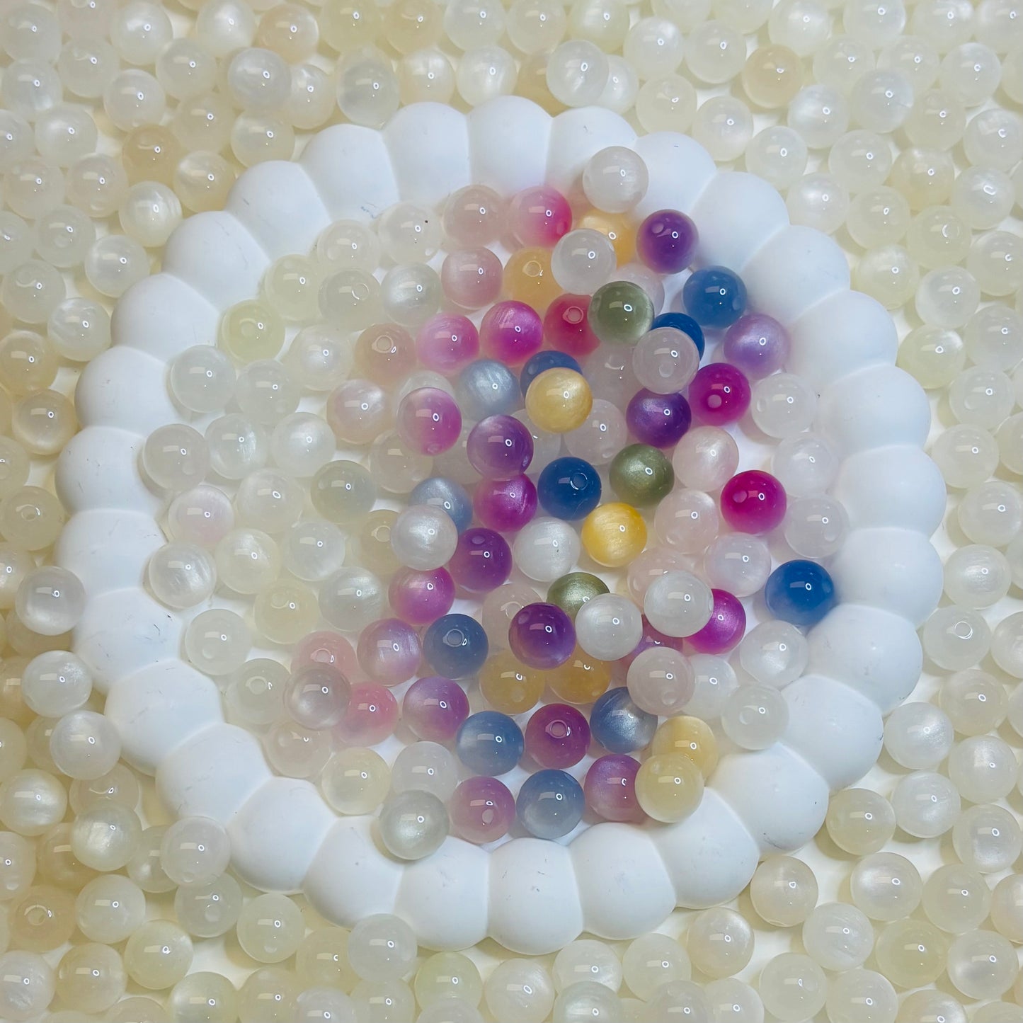 (10mm) Resin Lucky beads – Perles qui changent au soleil 🌞✨