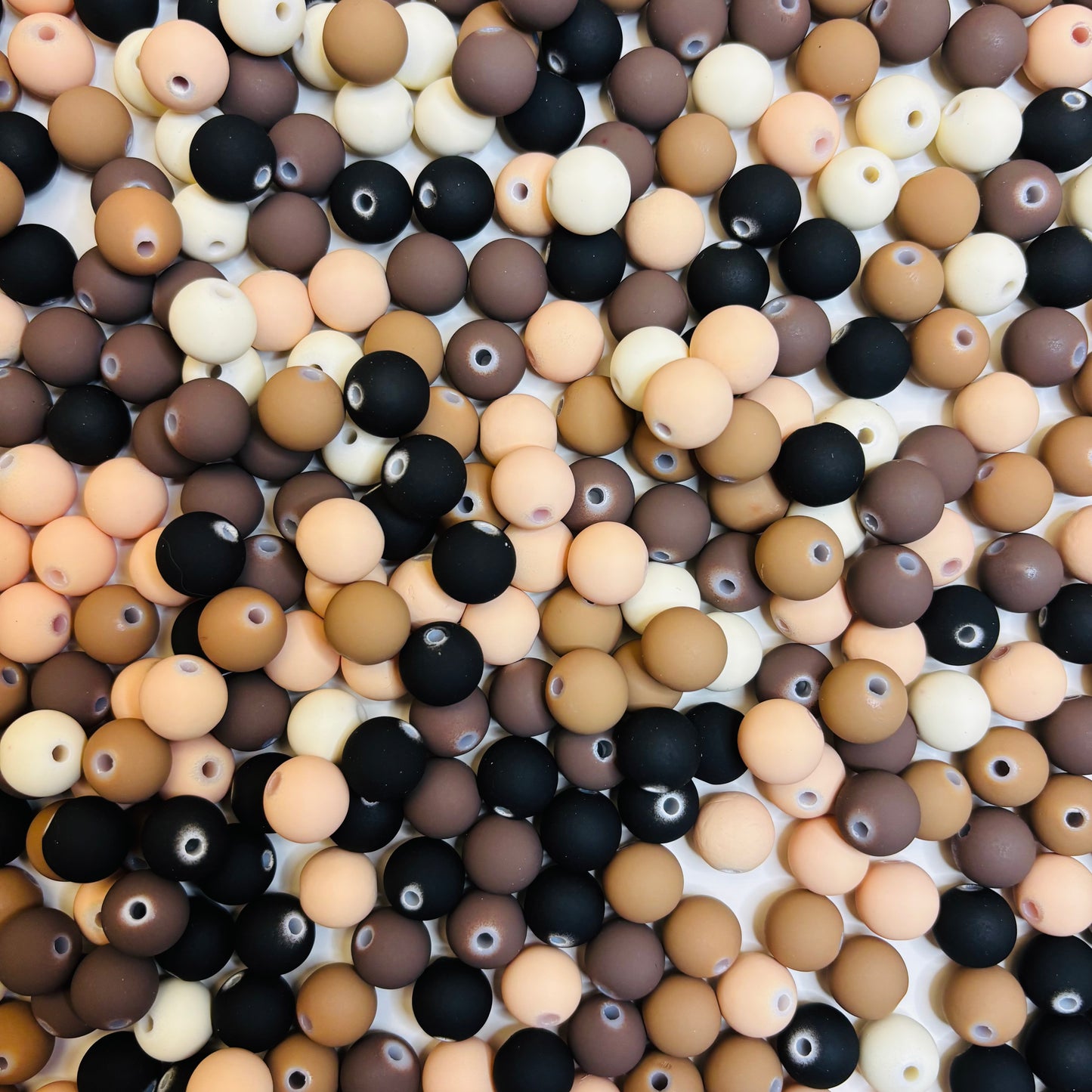 (12 mm) Matte brown beads - Sold by 50ml