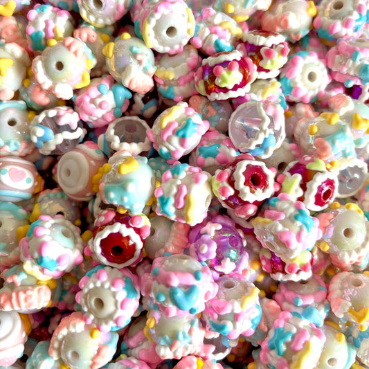 🌸 Perles peintes à la main (10, 20 ou 30 pièces)