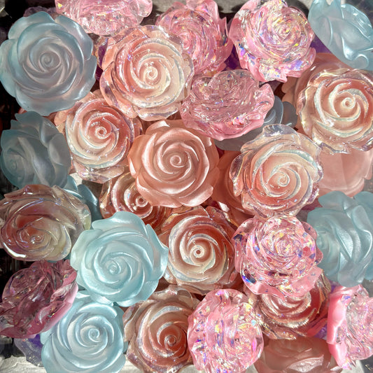 ✨ Rose Décorative en Résine – Moyen Format